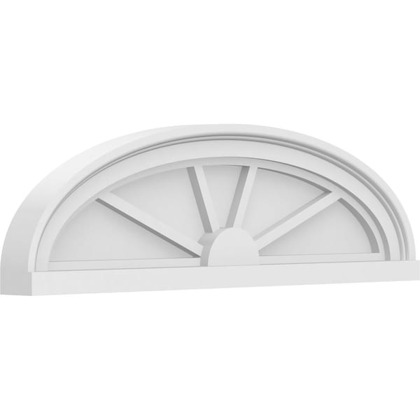 Ekena Millwork Elliptical 4 Spoke Architectural Grade PVC Pediment, 26"W x 7-1/2"H x 2"P PEDPS026X075ELL04 - main